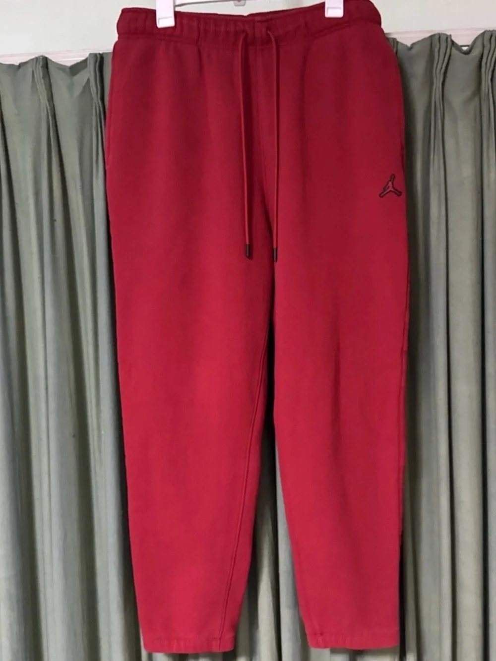 Jordan Sweatpants Men XL Red Athletic Tapered Logo Air Jordan Joggers